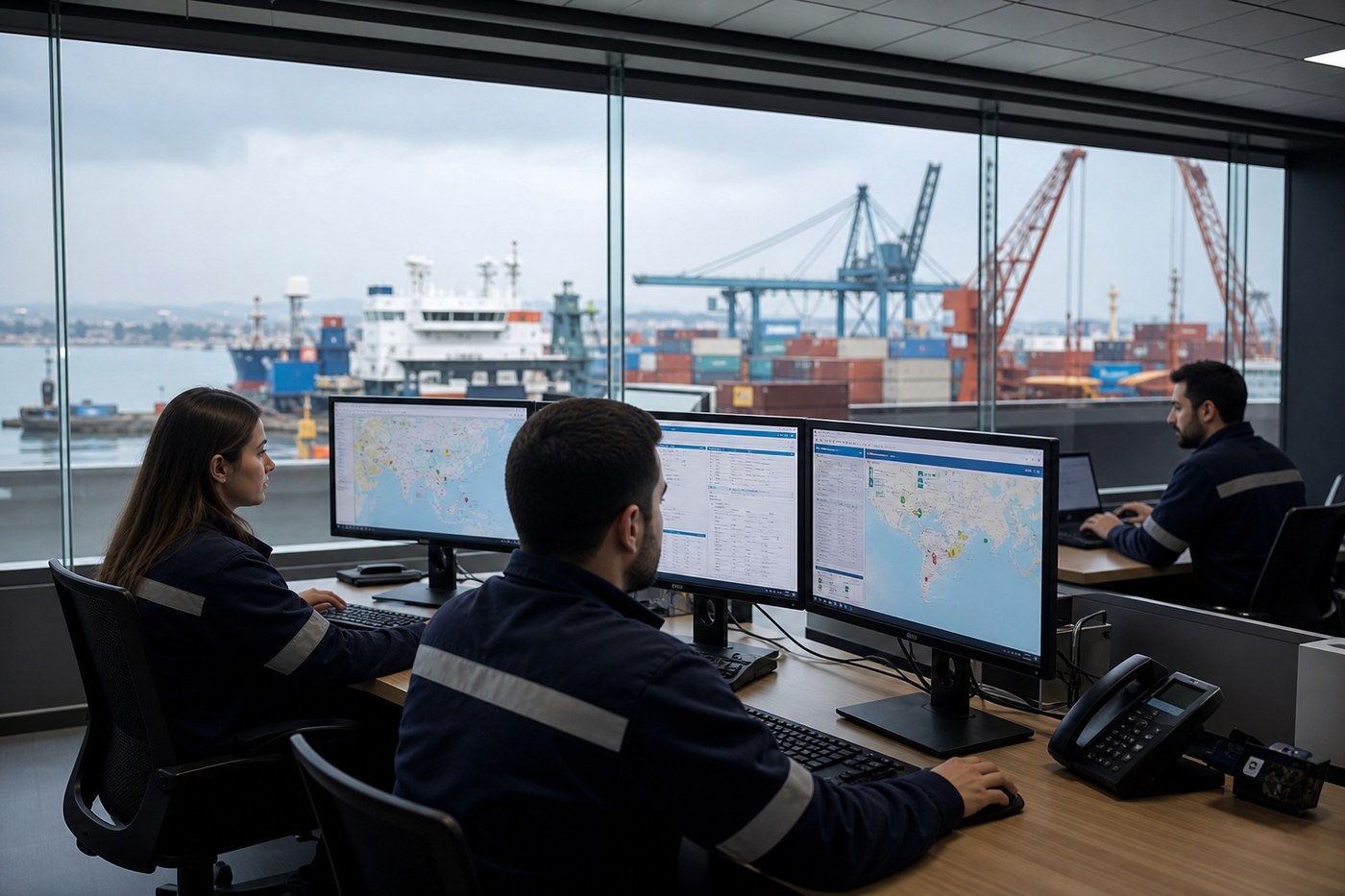 PortLine Logistics operasyon merkezi